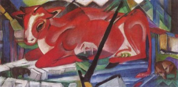 Franz Marc Painting - The World Cow Franz Marc